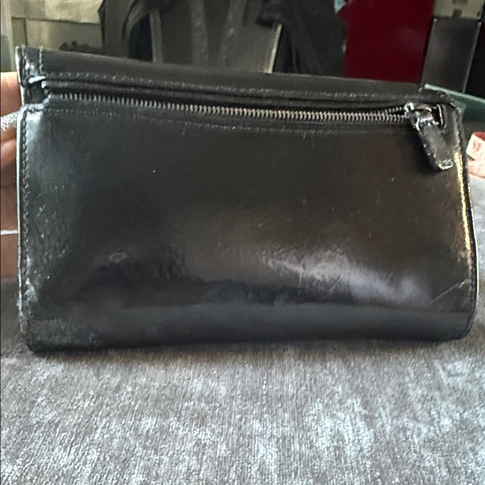 Dior Black Leather Wallet with Silver Logo - Picture 7 of 16